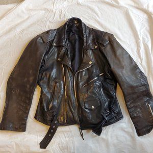 Vintage Leather Motorcycle Jacket